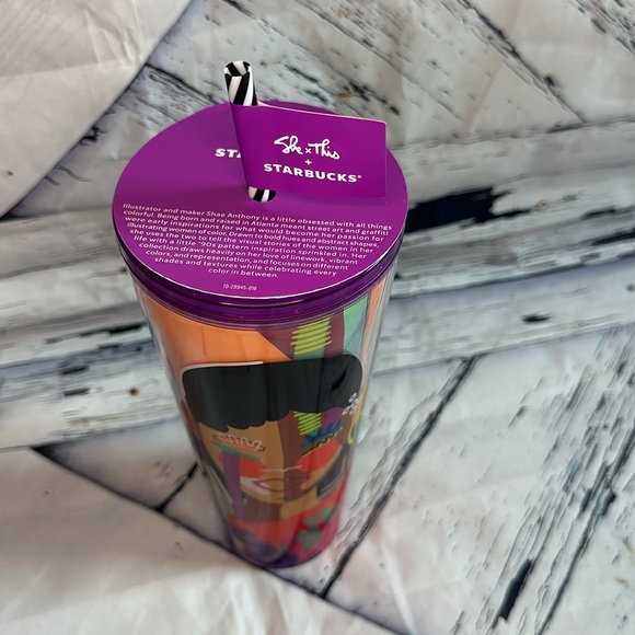 NWT SHE X THIS STARBUCKS ARTIST COLLAB LIMITED EDITION VENTI TUMBLER COFFEE CUP - Picture 2 of 4